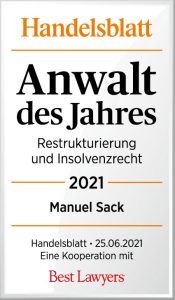 Handelsblatt Anwalt des Jahres 2021 – Manuel Sack