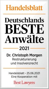 Handelsblatt Deutschlands Beste Anwälte 2021 – Dr. Christoph Morgen